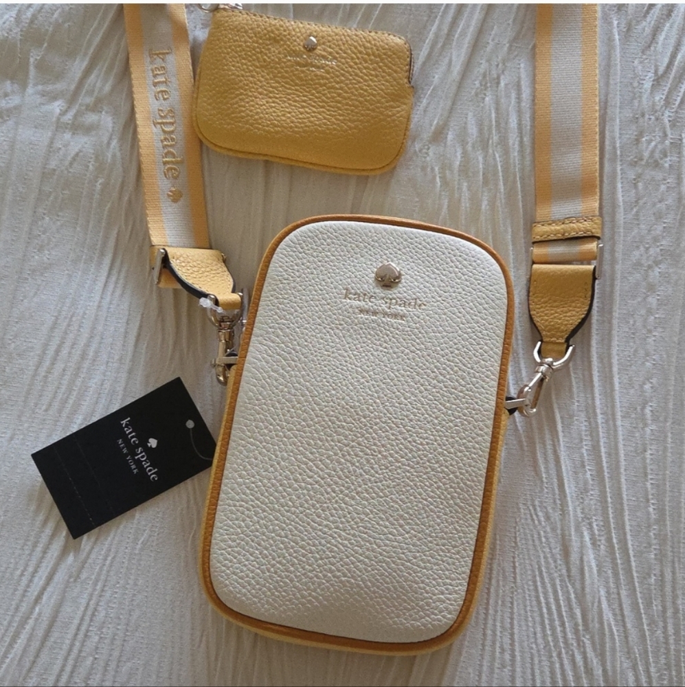 SOLD Kate Spade RARE Buttermilk KK907 Emma Pebbled Leather Crossbody - Picture 4 of 8